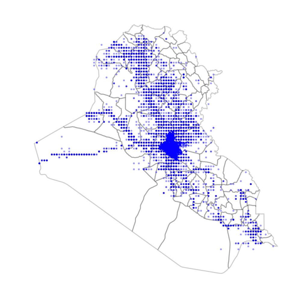 IED_explosions_spatial IED explosions in Iraq